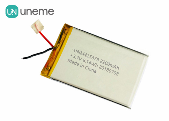 Actionnez la batterie faite sur commande 2200mAh de polymère de lithium de banque avec le ruban adhésif 4.2*53.0*79.5mm de 3M