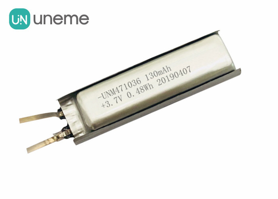 la batterie rechargeable de polymère du lithium 3.7V, kc a certifié la cellule de polymère de 471036 130mAh Li