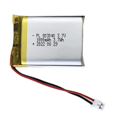 batterie rechargeable 803040 de polymère de lithium de 3.7V 1000mAh pour l'instrument cosmétique