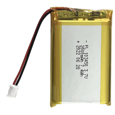 batterie rechargeable 103450 de polymère de lithium de 3.7V 2000mAh pour la pompe de sein électrique