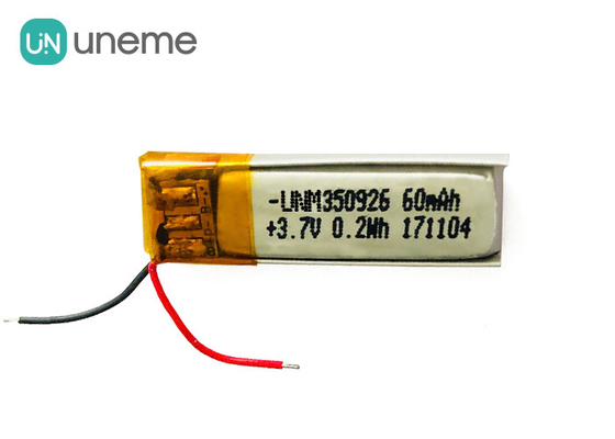 Batteries rechargeables de la batterie au lithium de Bluetooth 350926/3.7V 60mAh LiPo avec UN38.3
