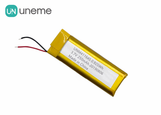 paquet de batterie rechargeable de la batterie 411645/Li de Li-polymère de 3.7V 250mah poly pour la machine de position