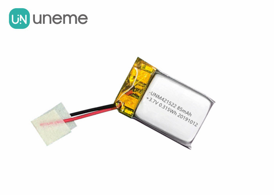 batterie rechargeable de polymère du lithium 4g 421522 85mAh 3.7V avec le fil de PCM