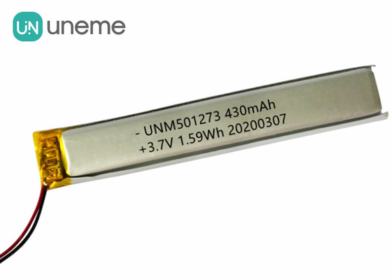 la batterie de Lipo du lithium 8g de 5.0*12.0*73.0mm, dispositifs de 3.7V 430mAh Bluetooth amincissent la batterie de Lipo