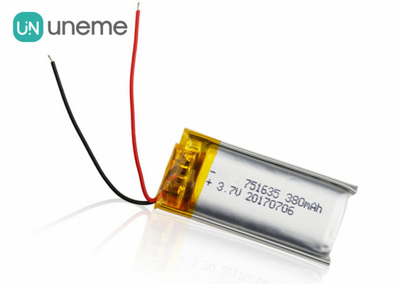 paquet de batterie de polymère de lithium de 16g 3.7V 760mAh pour le masque électrique 751635-2P UN38.3